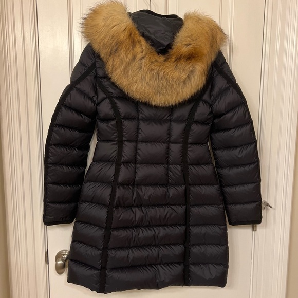 Moncler Hermifur Women’s Long Down Jacket with detachable hood Size 1 - Picture 2 of 10